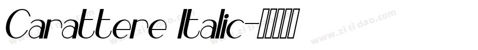 Carattere Italic字体转换